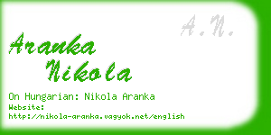 aranka nikola business card